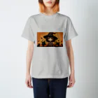 ほのぼのの魔女っ子MEGU ハロウイン風 Regular Fit T-Shirt