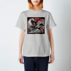 大正ロマン・昭和モダンの日本の妖怪　天狗の墨絵 Regular Fit T-Shirt