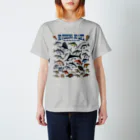 猫と釣り人のSaltwater fish_3C スタンダードTシャツ