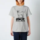 オリジナル工房プリントンの線画 紀州犬 前面プリントTシャツ＜淡色＞ Regular Fit T-Shirt