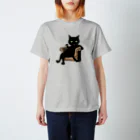 イケニャン黒猫オレオくんのソファ黒猫 修正版 Regular Fit T-Shirt