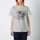 OKINAWA_LITTLE_PANDAのシーサーパンダヘルメット白黒 Regular Fit T-Shirt