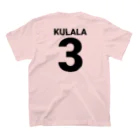 ツキイチÁyの背番号　KULALA 3 スタンダードTシャツの裏面