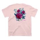 翠色の眼鏡の芍薬 スタンダードTシャツの裏面