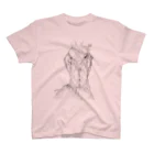 森図鑑の[森図鑑] ハシビロコウの顔 鉛筆画 Regular Fit T-Shirt