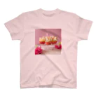 世界お菓子ばなしのバタフライカップケーキ スタンド スタンダードTシャツ