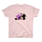 moonfullのにらめっこ パンダの親子 スタンダードTシャツ