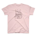 かわうそ🐹Ms LUTRAのbunny and bunny スタンダードTシャツ