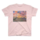 Akiyoのフィレンツェ画房 のトリニタ橋夕焼け スタンダードTシャツ