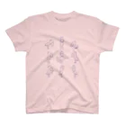 ハシビロ☆SHOPの９羽のハシビロコウ（薄青） スタンダードTシャツ