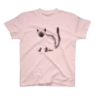 喫茶・シャム猫のすりガラス越しのシャム猫 Regular Fit T-Shirt