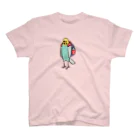 もしもしこちら文鳥のバックパックのインコ スタンダードTシャツ