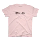 ROU LOU『Rousse Louvette（ルースルーヴェット）』のROU LOUシンプルロゴシリーズ　黒 Regular Fit T-Shirt