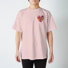 🐸かえるさんと仲間たち🐸のつぎはぎハート Regular Fit T-Shirt