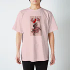 far from okの桜に赤短 スタンダードTシャツ