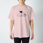 キッズモード某の フレンチブルドッグとコーヒー Regular Fit T-Shirt