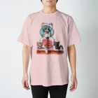 miku'ꜱGallery星猫のソーシャルディスタンス✨mikuと愛猫「2mはなれてにゃ SOCIAL DISTANCE」メッセージイラスト Regular Fit T-Shirt