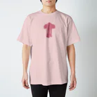 西荻案内所のSUZURI店の西荻にいたピンクの象02 Regular Fit T-Shirt