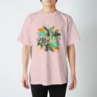 小鳥と映画館のラウンド ボタニカル Regular Fit T-Shirt