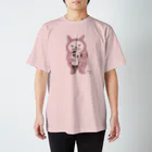 多分ねこのパンダをぎゅっ。(ピンク) スタンダードTシャツ