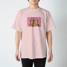 mikepunchのおにぎりキッズ・とらのいをかりるねこ（pink） スタンダードTシャツ