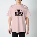 福島バーベキュー協会SHOPの福島BBQ協会Circleロゴ黒文字 スタンダードTシャツ