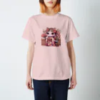 猫好き Japanの振り袖ねこ Regular Fit T-Shirt