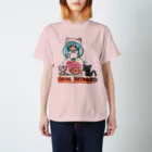 miku'ꜱGallery星猫のソーシャルディスタンス✨mikuと愛猫「2mはなれてにゃ SOCIAL DISTANCE」メッセージイラスト Regular Fit T-Shirt