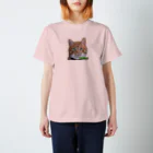 壁かべSHOP・SUZURI店のひょっこり猫さんCOL. Regular Fit T-Shirt