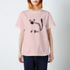 喫茶・シャム猫のすりガラス越しのシャム猫 スタンダードTシャツ