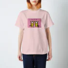 mikepunchのおにぎりキッズ・とらのいをかりるねこ（pink） Regular Fit T-Shirt