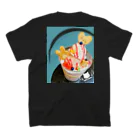 風の絵本のイチゴパフェうさぎクッキー スタンダードTシャツの裏面