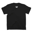 J工房-suzuri店のワンコと一緒に野遊びを[白字](バックプリント有) Regular Fit T-Shirtの裏面