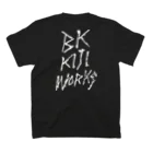 工房KOME kijiworks（Bottega KOME kijiworks）のBK KIJI WORKS-wht logo スタンダードTシャツの裏面