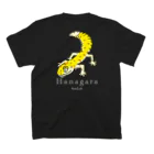 Hanagara animal cafeのモモンガと花柄アニマルカフェのロゴ入り。 スタンダードTシャツの裏面