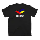 リジット・モータースポーツのTETRX透過ロゴ紺 スタンダードTシャツの裏面