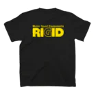 リジット・モータースポーツのRIGID黄 スタンダードTシャツの裏面