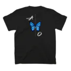 idumi-artの青い蝶🦋縦　BUTTERFLY EFFECT 티셔츠の裏面