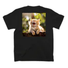 ショップ　猫まみれの子猫のあくび　yawning kitty Regular Fit T-Shirtの裏面