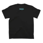 人魚堂の人魚堂(NINGYODO)ロゴ入りＴシャツ(マーク＆文字ロゴ水色) T-shirt with NINGYODO logo (mark & text logo light blue) スタンダードTシャツの裏面