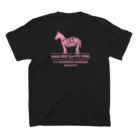 -megami-の馬神 HORSE MARK Pink/White Print スタンダードTシャツの裏面