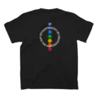 💖宇宙整体♪🌈♪こころからだチャンネル♪💖のParticles are the manifestation of light Regular Fit T-Shirtの裏面