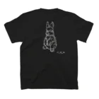 HElll - ヘル - の左手で描いたウサギA(バックプリント) Regular Fit T-Shirtの裏面