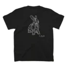 HElll - ヘル - の左手で描いたウサギB(バックプリント) スタンダードTシャツの裏面