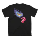 moe_magmagの炎上する餃子・黒（バックプリントver） Regular Fit T-Shirtの裏面