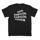 dub holicのANTI BABYLON BABYLON SYSTEM - black Regular Fit T-Shirtの裏面