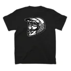 バイク好きのTシャツ屋のオフメットライダーTシャツ(白縁)前面印刷 Regular Fit T-Shirtの裏面