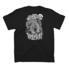 Y's Ink Works Official Shop at suzuriのY'sロゴ Tiger T (White Print) Regular Fit T-Shirtの裏面