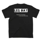 Fiber のFiber_Leg Day スタンダードTシャツの裏面