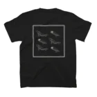 Chigeの白クジラ(黒) スタンダードTシャツの裏面